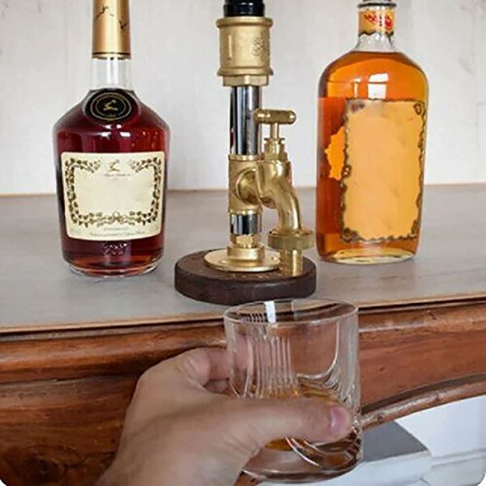 Alcohol Whiskey Dispenser Faucet Shape for Party Dinners Bars and Beverage Stations 1/2/3 Bottle Stand Bar,Alcohol Liquor Dispenser Beverage Wine Racks Dispenser