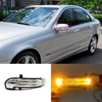 สำหรับ Mercedes Benz C-Class C230 W203 C240 C32 2005 2006 2007 4ประตูกระจก LED ไฟระบุสัญญาณไฟเลี้ยวด้านข้าง