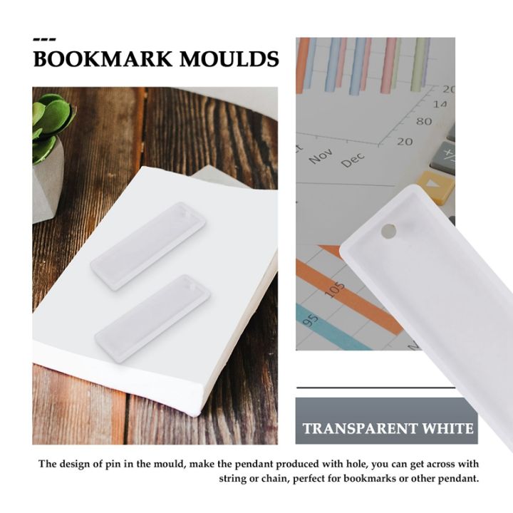 6 Pcs silicone bookmark molds Epoxy Resin Bookmarks Silicone Pendant Mould