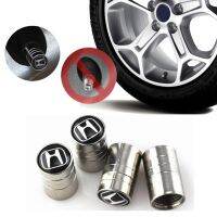 Style 4Pcs Car Valve Caps Tire Valve Metal Cover Styling Car Accessories For Honda hui