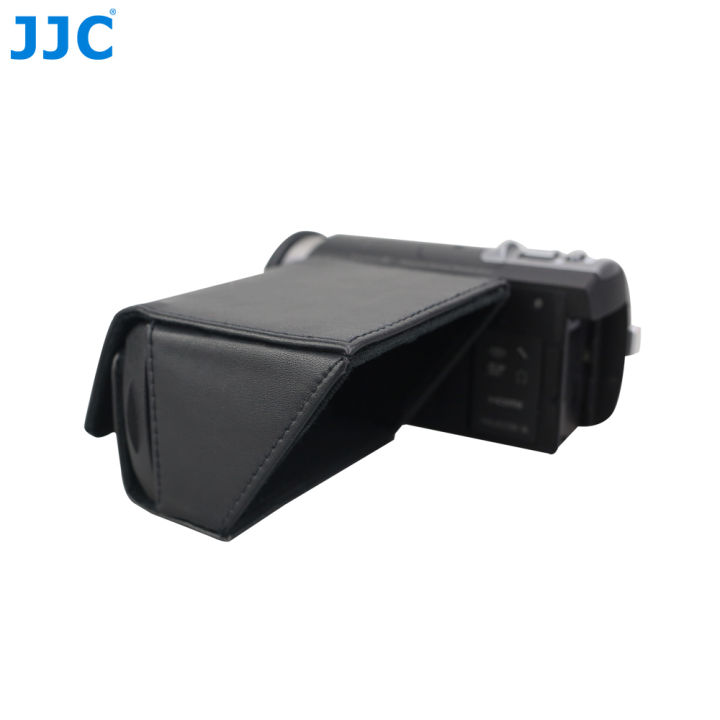 jjc-3-5-dv-dslr-กล้องวิดีโอจอแสดงผลป้องกันจอแอลซีดีฮู้ดพับออกหน้าจออาทิตย์โล่ปกคลุมสำหรับ-canon-vixia-hf-s20-s200-s21
