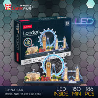 จิ๊กซอว์ 3 มิติ เมืองท่องเที่ยว ลอนดอน City Line LONDON L532 แบรนด์ Cubicfun ของแท้ 100% สินค้าพร้อมส่ง