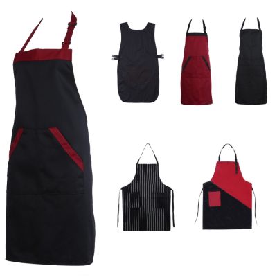 Salon Hairdressing Occupation Apron Suit-dress for Beautician Work Sleeveless Apron With Big Capacity Pocket