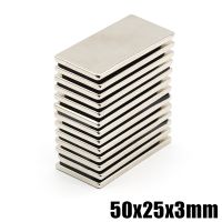 1/2/5/10Pcs 50x25x3 Neodymium Magnet 50mm x 25mm x 3mm N35 NdFeB Block Super Powerful Strong Permanent Magnetic imanes 50x25x3