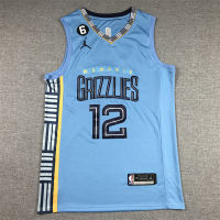 ผู้ชายขายร้อน2022-23 Memphis Grizzlies Ja Morant Statement Edition Swingman Jersey - Light Blue