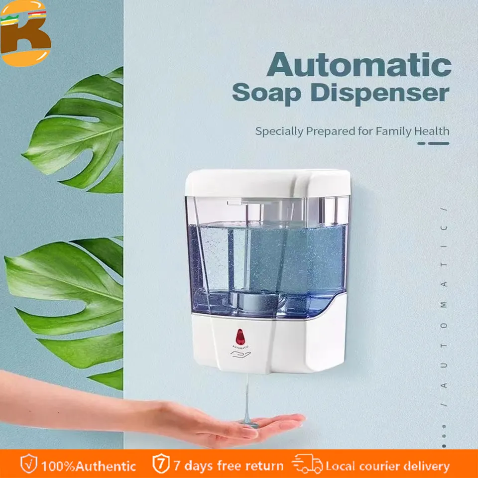 700ml Automatic Soap Dispenser IR Sensor Dispenser Touchless Hand Free Wall