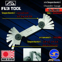 Fuji tool เกจวัดมุมแชมเฟอร์ 15ใบ/ชุด แบบสแตนเลส ขนาด 1.6-3.0มิล รุ่น C-163 - Stainless Steel Chamfer Measuring Gauge 15Leaves Size 1.6-3.0 mm. No.C-163