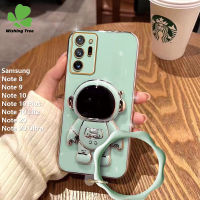 เคสสำหรับ Samsung Galaxy Note 20 Note 20 Ultra Note 9 Note 8 Note 10 Plus 10 Plus Note 10 Lite แฟชั่นนักบินอวกาศน่ารักเคสมือจับสำหรับโทรศัพท์มือถือฝาครอบโทรศัพท์ TPU เคสนิ่มเคลือบอิเล็คโทรเพลท6D + สร้อยข้อมือ