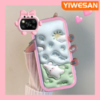 YIWESAN เคสสำหรับ Xiaomi POCO X3 Poco X3 NFC Poco Pro เคสการ์ตูน3D X3กระต่ายดอกไม้สีสันสดใสกล้องมอนสเตอร์ตัวน้อยนิ่มสำหรับเลนส์กันกระแทกแบบใสเคสมือถือเรียบง่ายป้องกันซิลิโคนเคสความคิดสร้างสรรค์โปร่งใส