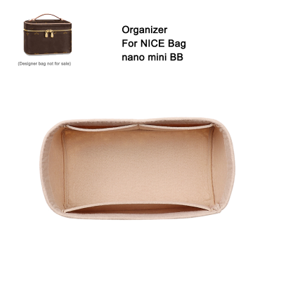 สำหรับ NICE Nano Mini BB Felt Makeup Tote Bag ใส่กระเป๋า Organizer แต่งหน้ากรณีหรูหรากระเป๋าสะดวกสบายถุงเก็บกระเป๋าถือ Tote Stylizer