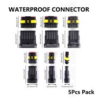 5pcs/Set Kit 1/2/3/4/5/6 pins Way Waterproof Electrical for Auto car waterproof Connector IP68 Wire Connector Plug Super seal Electrical Connectors