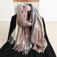 【CW】❏ஐ  Luxury Scarf Warm Cashmere Pashmina Foulard Female Scarves Tassel Shawl Poncho Blanket