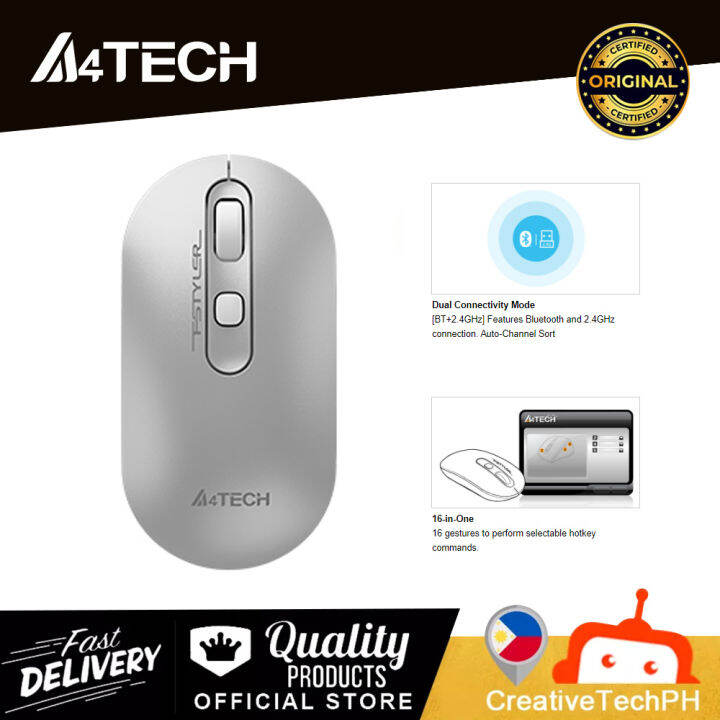 A4Tech FB20 2000 DPI Optical Bluetooth Nano Receiver Wireless Mouse ...