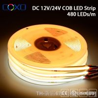 【LZ】○  480 LEDs/m UL Listed COB LED Strip Light 5m/lot RA90 Flexible Tape Ribbon High Density 3000K-6500K Led Lights DC12V/24V