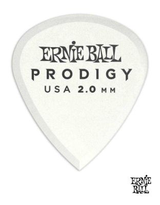 Ernie Ball  Prodigy Mini 2.0 มม. ปิ๊กกีตาร์ไฟฟ้า หนาทนพิเศษ วัสดุ Delrin (สีขาว) ** Made in USA ** (Model#: P09203)