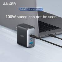 Anker 100W ที่ชาร์จ USB C 736 Nano II 3-Port เครื่องชาร์จติดผนังขนาดกะทัดรัดสำหรับ MacBook Pro/air ThinkPad Dell XPS ที่ชาร์จยูเอสบีipad iPhone 13 S22