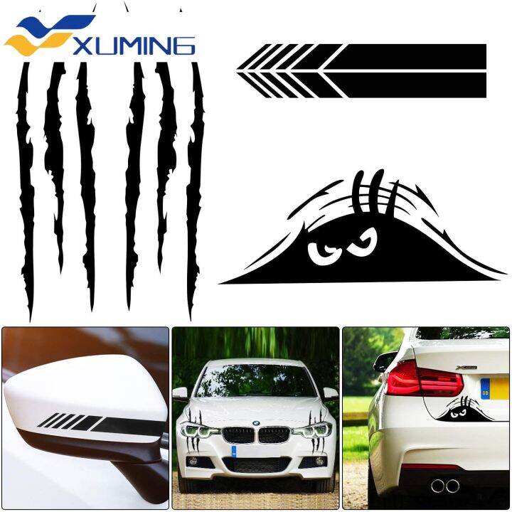 5 Pieces Car Sticker Decal Decoration Claw Mark Reflective Sticker