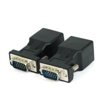 【❂Hot On Sale❂】 fangyili สายต่อขยาย Vga หัวแปลงสายไฟเครือข่าย20เมตรหัวตัวขยาย Vga ไปยัง Rj45 Lan Cat6 Cat5