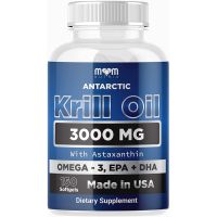 MOM NUTRIX Antarctic Krill Oil 3000 mg. 150 softgels Astaxanthin Omega 3 DHA EPA