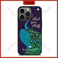 Kate Spade Peacock Phone Case for iPhone 14 Pro Max / iPhone 13 Pro Max / iPhone 12 Pro Max / Samsung Galaxy Note 20 / S23 Ultra Anti-fall Protective Case Cover 362