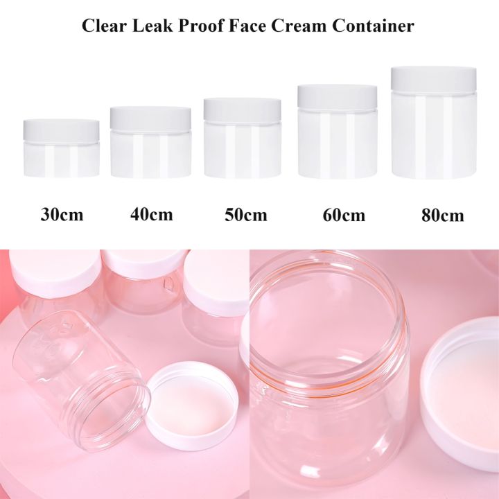 yf-1pcs-plastic-pot-jars-round-30ml-40ml-50ml-60ml-80ml-leak-proof-face-with-lid-for-storage