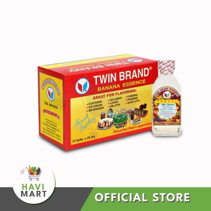 Twin Brand Banana Essence 25ml x 12pcs Lazada PH