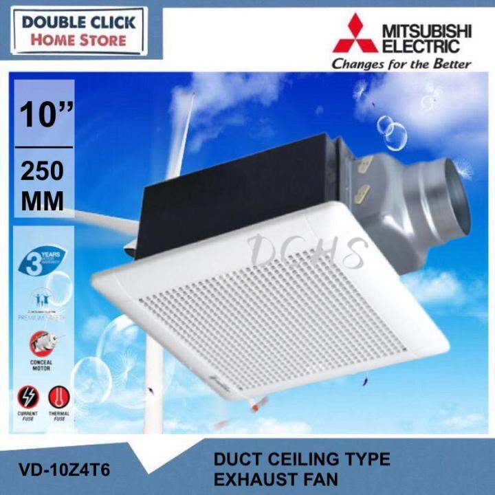 Mitsubishi VD10Z4T6 10" Ceiling Type Duct Exhaust Fan Ventilation Fan