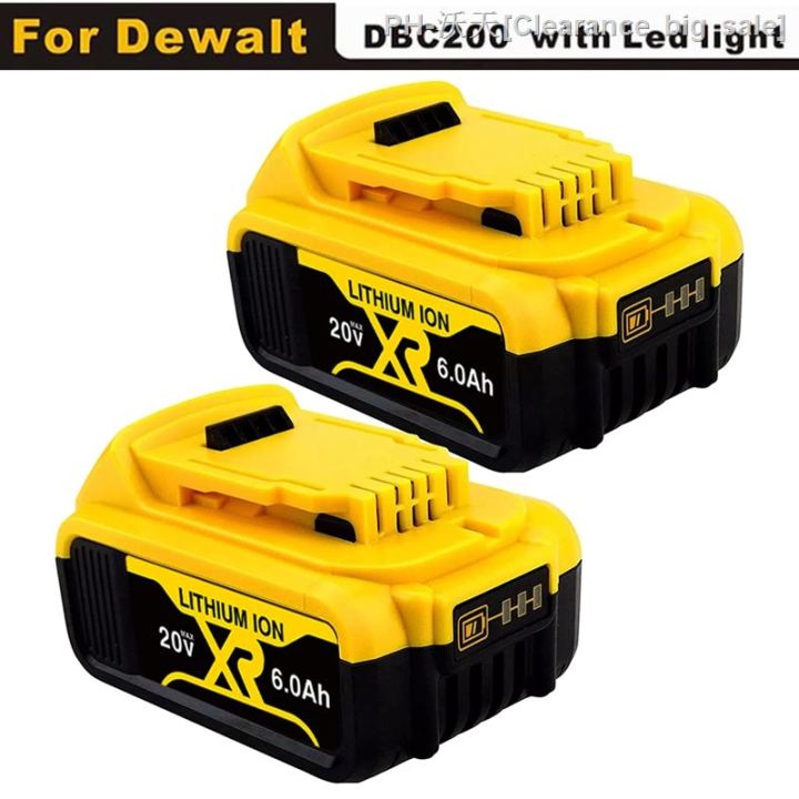 Bater a de litio m xima para Dewalt DCB200 20V 6.0Ah DCB206 DCB207