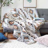 【CW】♀❈  Boho Blankets Knitted Sofa Cover Blanket Striped Room Bedside for Rugs Camping