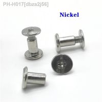 100pcs Φ5x4/5/6/8/10-50mm Nickel Plated Chicago Screws M4 Snap Rivet Books Butt Screw Photo Album Binding Screw