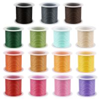 【YD】 10m/Roll 1.0mm Leather Waxed Cord Cotton Thread String Necklace Rope Beading Jewelry Making Supplies