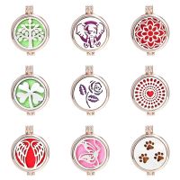 Rose Gold Aromatherapy Jewelry Essential Oil Diffuser Pendant Tree of Life Open Perfume Locket Pendants Aroma Diffuser Necklace