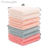 1/5/10/15pcs Coral Fleece Dishcloths Super Absorbent Scouring Pads Wet And Dry Kitchen Cleaning Towels Kitchen Cleaning Rags