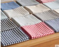 ∈✿♤ cotton linen western napkin plaid pattern dining table towel Japanese style striped plaid napkin towel