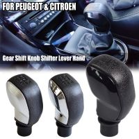 New Chrome Car ABS Gear Shift Knob Manual 5 Speed For Peugeot 106 206 306 406 107 207 307 407 301 308 2008 With Gaiter Cover