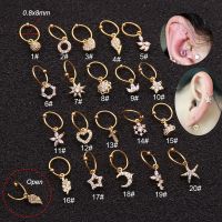 1Pc Universal ring Hoop earringTragus Piercing 16G Hoops Helix Piercing Ear Cartilage Surgical Steel Septum Clickers Nose Ring Body jewellery