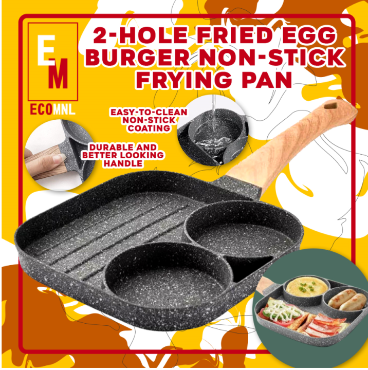 non sticky Divided Frying Grill Pan Fried pan Durable Section