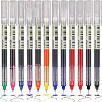 12pcs Gel Pen Set School Office Adult Coloring Book Journals Drawing Doodling Art Markers Straight Liquid Rollerball Pen 040300