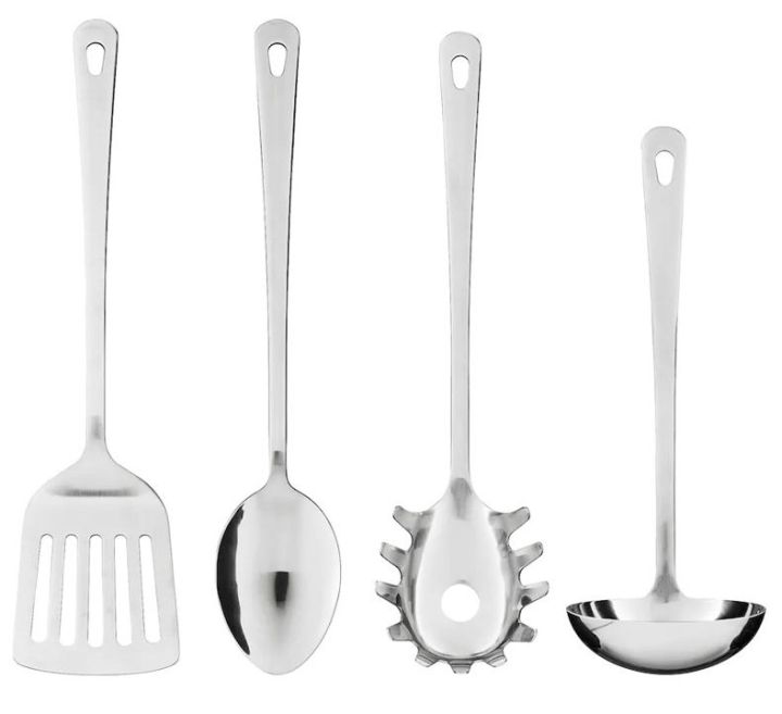 กรุนก้า-ชุดอุปกรณ์เครื่องครัว-4-ชิ้น-สแตนเลส-grunka-4-piece-kitchen-utensil-set-stainless-steel