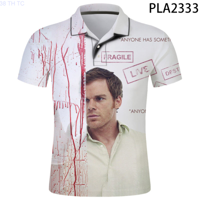 【high quality】  2020 Summer Dexter New 3d Printed Polo Shirts Fashion Ropa De Hombre Short Sleeve Cool Men Camisas Ropa Polo Homme