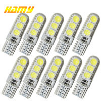 10x W5W T10 สัญญาณรถหลอดไฟ LED COB ภายใน 12V Super Bright White อ่านอัตโนมัติ WEDGE ป้ายทะเบียนด้านข้างโคมไฟ 6SMD สีขาว-jjjvjvjyvuyvksbjd