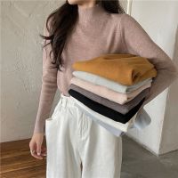 original Uniqlo NEW Half-turtle collar long-sleeved bottoming sweater for women early autumn new style this years popular 2023 inner sweater top