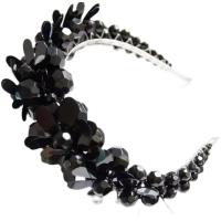 Gorgeous al Crystal Baroque Rhinestone Headband for Women Black White Bejeweled Hairband Hair Hoop Hair Accessories