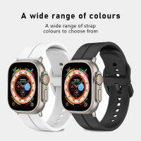 สายนาฬิกา Apple อัลตร้า44มม. 45มม. 49มม. 40มม. 41มม. 42มม. 38มม. 45มม. สร้อยข้อมือซิลิโคนสำหรับ I Watch Series 7 8 Se 6 5 3 (ไม่รวมนาฬิกา)