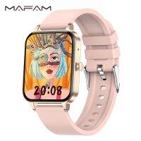 MAFAM MX7 ผู้หญิง Smartwatch Smart Watch Man Support Bluetooth Call อุณหภูมิร่างกายเครื่องวัดความดันโลหิตบุรุษนาฬิกาไฟฟ้า