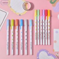 COKERCOOK 12 Colors/Set อุปกรณ์สำนักงานโรงเรียน สีเยลลี่ ของขวัญสำหรับเด็ก ปากกาไฮไลท์ ปากกาสีกลาง ปากกามาร์กเกอร์ บัญชีมือ