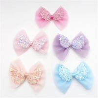 10ชิ้น9X7.5ซม. ผ้าเงา Bowknot Applique สำหรับ DIY กิ๊บติดผมหมวก Headwear งานฝีมือ Patches ตกแต่งเครื่องประดับเสื้อผ้า Accessories