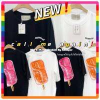 เสื้อยืดโอเวอร์ไซส์ Call Me Again ลายsummer ผ้าคอตตอนเกาหลี เกรดพรีเมียม ใส่สบายๆ ทรงสวยๆ สกรีนแน่นๆ ใส่ได้ทั้งผู้ชายและผู้หญิง พร้อมส่ง