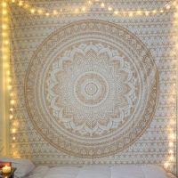 Large Mandala Indian Tapestry Wall Hanging Bohemian Beach Mat Polyester Thin Blanket Yoga Shawl Mat 210x150cm Blanket