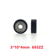 10pcs / 50pcs PU69310-4 3 * 10 * 4mm Polyurethane PU 693ZZ Miniature Noise Free Bearing ลูกรอกแรงเสียดทานยางนุ่ม 3x10x4mm